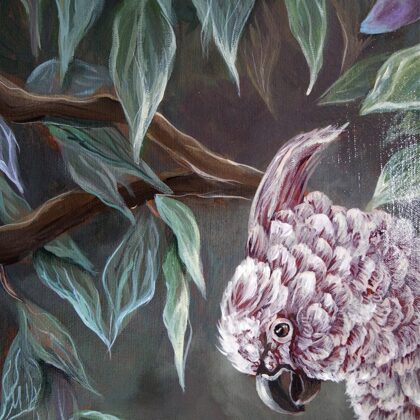 “The secret place”, 80x80 cm. Acrylic