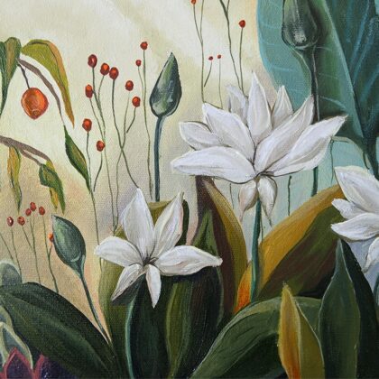 “Kakadu”. 70x70 cm, oil. 