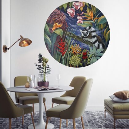 “Lemur”. 80 cm, oil on round canvas