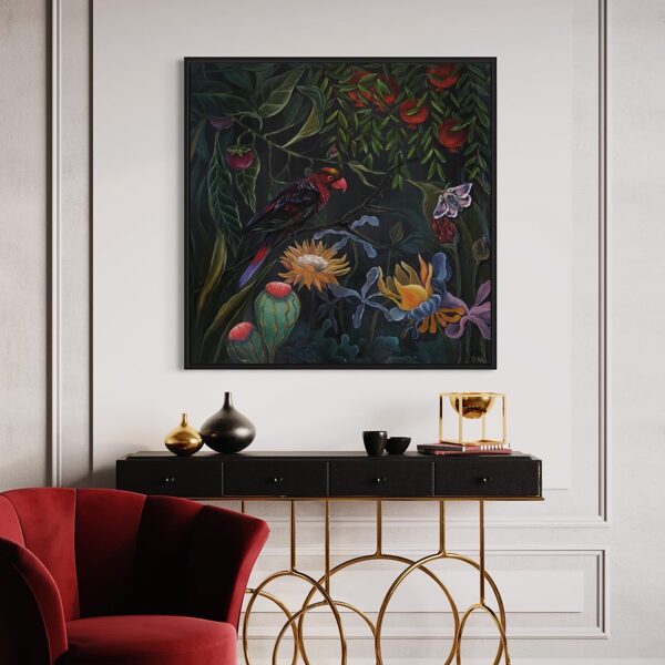 “Midnight adventures”, 80x80 cm, oil, canvas.