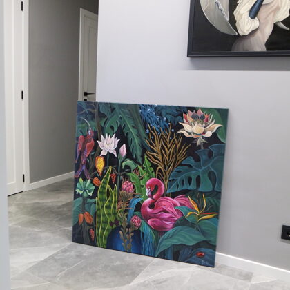 “Loony jungle”, 100x100 cm, acrylic