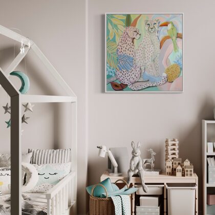 “Lazy cheetah". 80x80 cm. Acrylic on canvas