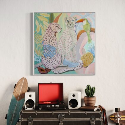 “Lazy cheetah". 80x80 cm. Acrylic on canvas