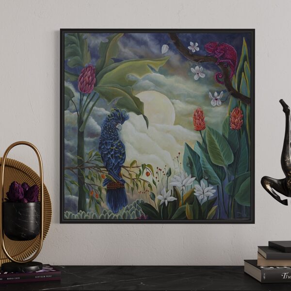 “Kakadu”, 70x70 cm, oil, canvas. 