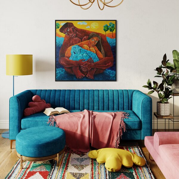 “La familia”, 100x100 cm, acrylic, canvas.