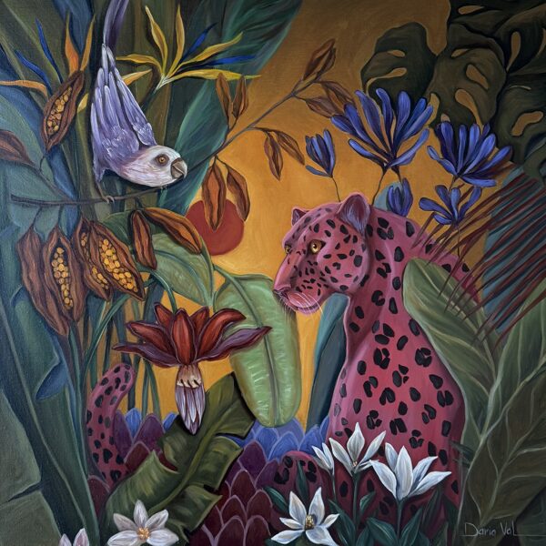 “Beneath the red sun”, oil on canvas. 70x70 cm 