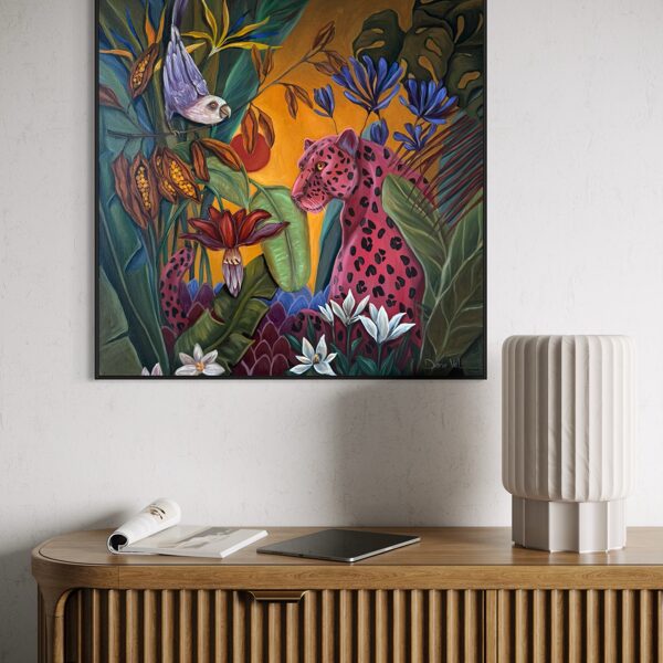 “Beneath the red sun”, oil on canvas. 70x70 cm 