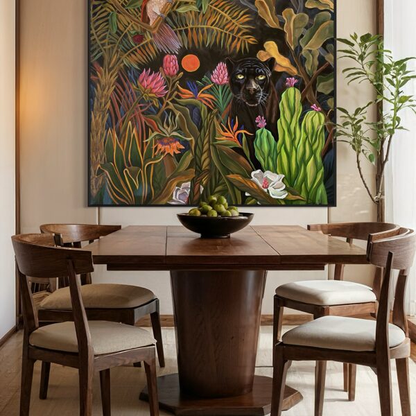 “Mystery keeps you safe”. 100x100 cm.