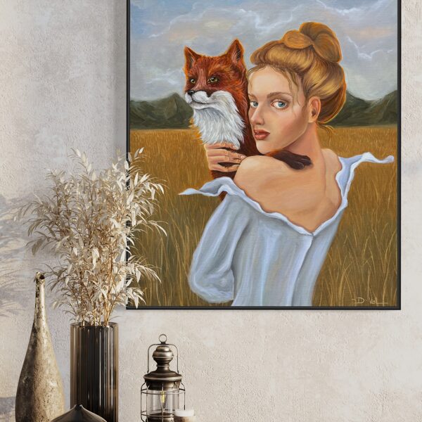 “Foxes”. 50x60 cm, oil on canvas.