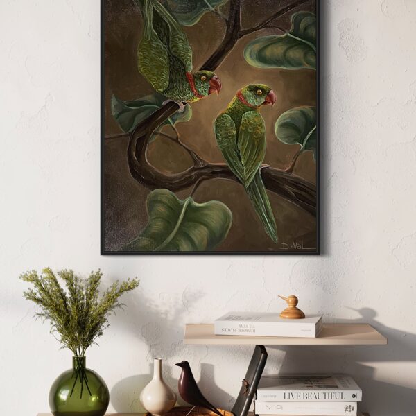 “Two Greens”. 40x50 cm