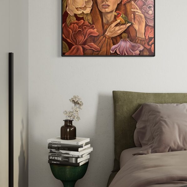 “Cuddled”. 70x70 cm. Oil on canvas.