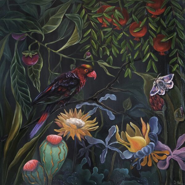 “Midnight adventures”, 80x80 cm, oil, canvas.