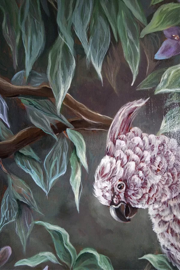 “The secret place”, 80x80 cm. Acrylic