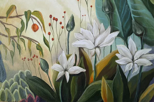 “Kakadu”. 70x70 cm, oil. 