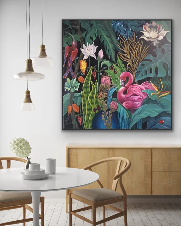 “Loony jungle”, 100x100 cm, acrylic