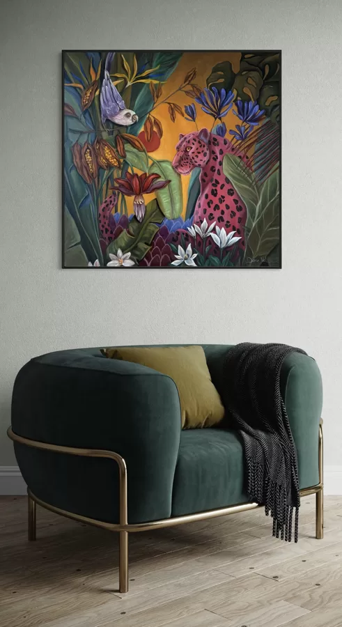 “Beneath the red sun”, oil on canvas. 70x70 cm 