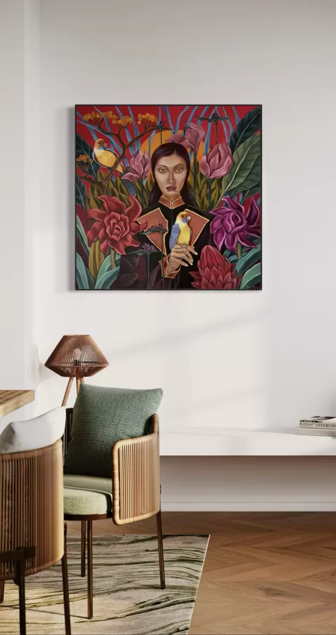 “Monica”. 80x80 cm, oil on canvas