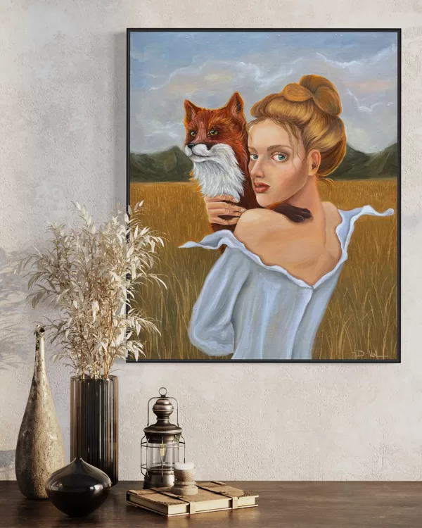 “Foxes”. 50x60 cm, oil on canvas.