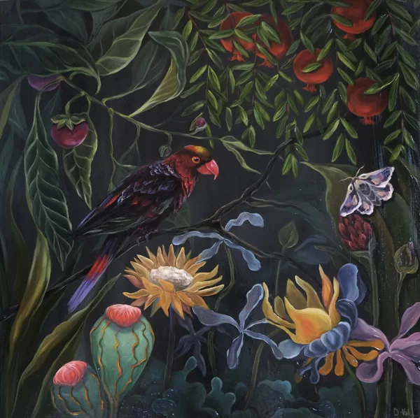 “Midnight adventures”, 80x80 cm, oil, canvas.